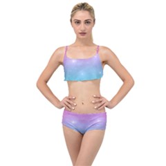 Pastel Goth Galaxy  Layered Top Bikini Set