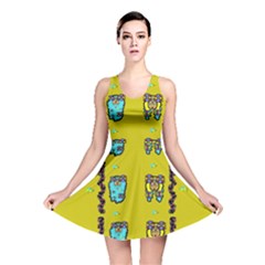 Peace People Hippie Friends And Free Living Fauna Reversible Skater Dress by pepitasart