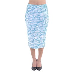Abstract Velvet Midi Pencil Skirt by homeOFstyles