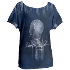 Awesome Light Bulb Women s Oversized Tee by FantasyWorld7