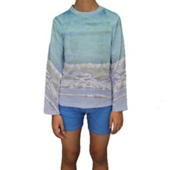 Minty Ocean Kids  Long Sleeve Swimwear by TheLazyPineapple