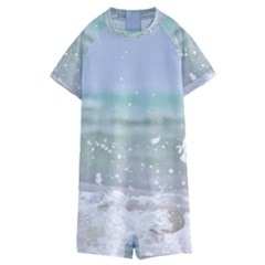 Ocean Heart Kids  Boyleg Half Suit Swimwear by TheLazyPineapple