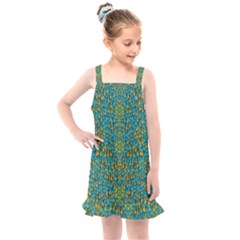 Sun In  The Soft Rainfall Nature Is Blooming Kids  Overall Dress by pepitasart