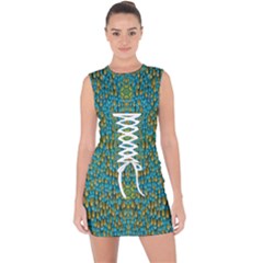 Sun In  The Soft Rainfall Nature Is Blooming Lace Up Front Bodycon Dress by pepitasart