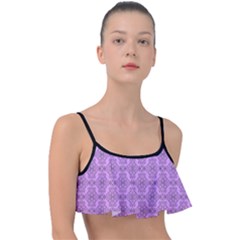 Timeless - Black & Lavender Purple Frill Bikini Top by FashionBoulevard