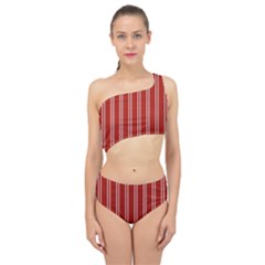Nice Stripes - Apple Red Spliced Up Two Piece Swimsuit by FashionBoulevard
