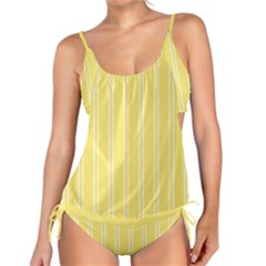 Nice Stripes - Blonde Yellow Tankini Set by FashionBoulevard