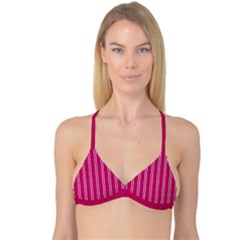 Nice Stripes - Peacock Pink Reversible Tri Bikini Top by FashionBoulevard