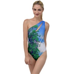 Drawing Of A Summer Day To One Side Swimsuit by Fractalsandkaleidoscopes