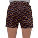 Abstract Orange Geometric Pattern Sleepwear Shorts View1