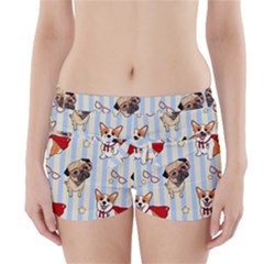 Pattern Dog Boyleg Bikini Wrap Bottoms