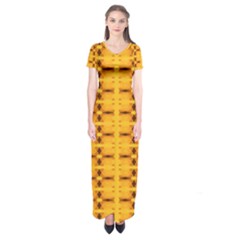 Digital Illusion Short Sleeve Maxi Dress by Sparkle