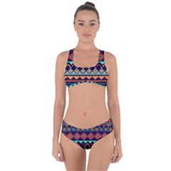Pattern Tribal Style Criss Cross Bikini Set by Wegoenart