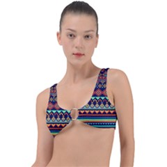Pattern Tribal Style Ring Detail Bikini Top by Wegoenart