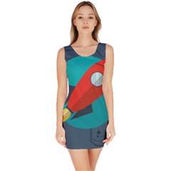 Rocket With Science Related Icons Image Bodycon Dress by Vaneshart