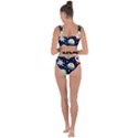 Space Seamless Pattern Bandaged Up Bikini Set  View2