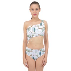 Pattern Sloth Woodland Spliced Up Two Piece Swimsuit by Vaneshart