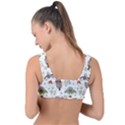 Seamless Pattern With Cute Sloths Sleep More Front Tie Bikini Top View2