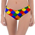Gay Pride Scalloped Scale Pattern Reversible Classic Bikini Bottoms View1