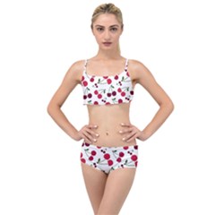 Cute Cherry Pattern Layered Top Bikini Set by TastefulDesigns