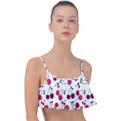 Cute Cherry Pattern Frill Bikini Top by TastefulDesigns