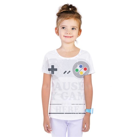 I Had To Pause My Game To Be Here Kids  One Piece Tee by ChezDeesTees