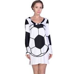 Soccer Lovers Gift Long Sleeve Nightdress by ChezDeesTees