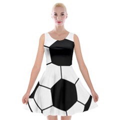 Soccer Lovers Gift Velvet Skater Dress by ChezDeesTees