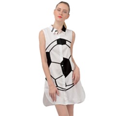Soccer Lovers Gift Sleeveless Shirt Dress by ChezDeesTees