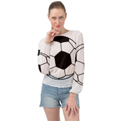 Soccer Lovers Gift Banded Bottom Chiffon Top by ChezDeesTees