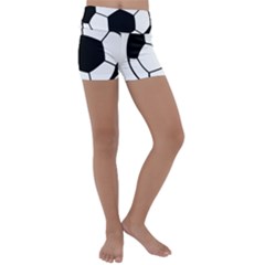 Soccer Lovers Gift Kids  Lightweight Velour Yoga Shorts by ChezDeesTees