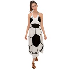Soccer Lovers Gift Halter Tie Back Dress  by ChezDeesTees