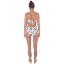 Watercolor pattern with lady bug Tie Back One Piece Swimsuit View2