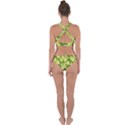 Seamless pattern with green leaves Cross Back Hipster Bikini Set View2
