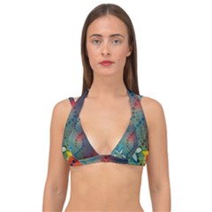 Flower Dna Double Strap Halter Bikini Top by RobLilly