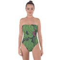 Seamless pattern with hand drawn guelder rose branches Tie Back One Piece Swimsuit View1