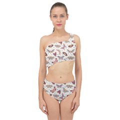 Pattern With Butterflies Moths Spliced Up Two Piece Swimsuit by BangZart