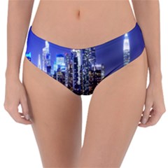 New-york Cityscape  Reversible Classic Bikini Bottoms by Dushan