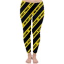 Warning Colors Yellow And Black - Police No Entrance 2 Classic Winter Leggings View1