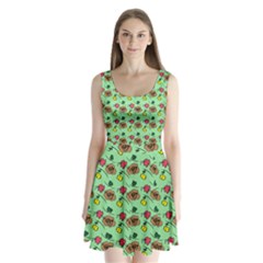 Lady Bug Fart - Nature And Insects Split Back Mini Dress  by DinzDas