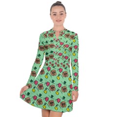 Lady Bug Fart - Nature And Insects Long Sleeve Panel Dress by DinzDas