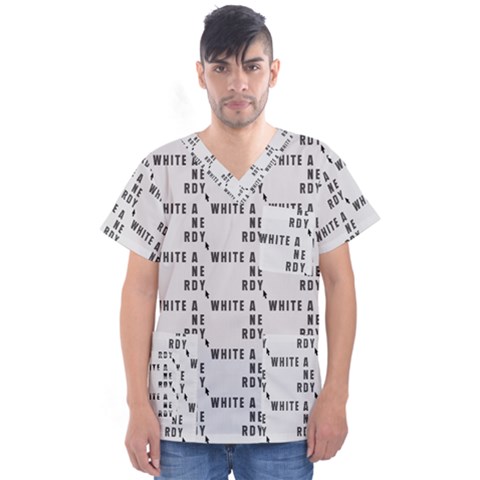White And Nerdy - Computer Nerds And Geeks Men s V-neck Scrub Top by DinzDas