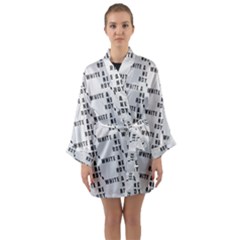 White And Nerdy - Computer Nerds And Geeks Long Sleeve Satin Kimono by DinzDas