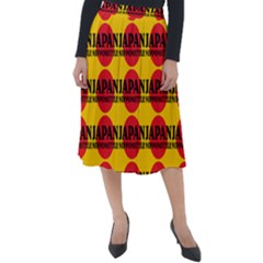 Japan Nippon Style - Japan Sun Classic Velour Midi Skirt  by DinzDas