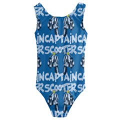 Scooter Captain - Moped And Scooter Riding Kids  Cut-out Back One Piece Swimsuit by DinzDas