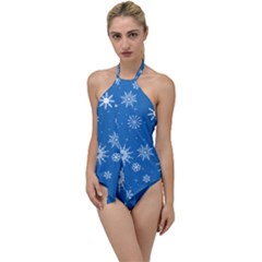 Winter Time And Snow Chaos Go With The Flow One Piece Swimsuit by DinzDas