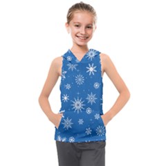 Winter Time And Snow Chaos Kids  Sleeveless Hoodie by DinzDas
