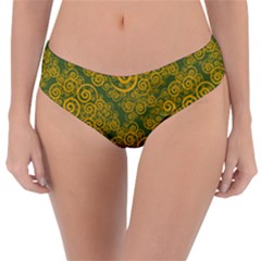 Abstract Flowers And Circle Reversible Classic Bikini Bottoms by DinzDas
