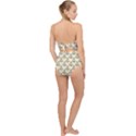Abstract Flowers And Circle Scallop Top Cut Out Swimsuit View2