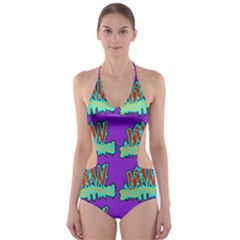 Jaw Dropping Comic Big Bang Poof Cut-out One Piece Swimsuit by DinzDas